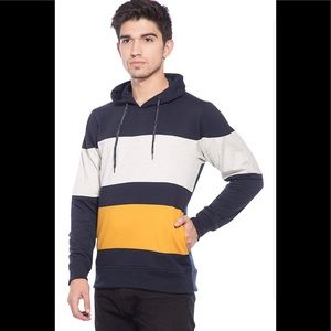 Alan Jones Men's Cotton Color Hooded Sweatshirt